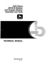 Manual técnico de operação e teste da minicarregadeira John Deere 540B em pdf - John Deere manuais - JD-TM1139op-EN