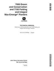 TM1154 Manual técnico da plantadeira John Deere 7000, 7100 MaxMerge (TM1154)