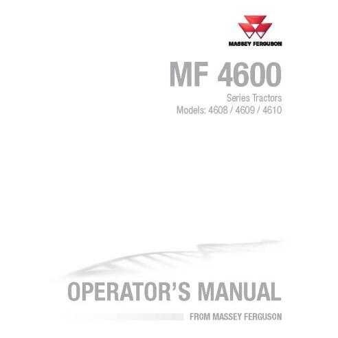 Manual del operador del tractor Massey Ferguson 4608/4609/4610 - Massey Ferguson manuales