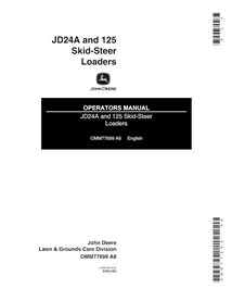 John Deere 24A, 125 minicarregadeira manual do operador em pdf - John Deere manuais - JD-OMM77699-EN