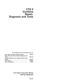TM1752 John Deere CTSII (SN675000-) combine pdf technical manual