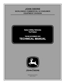 John Deere Turf Gator vehículo utilitario pdf manual técnico - John Deere manuales - JD-TM1686-EN