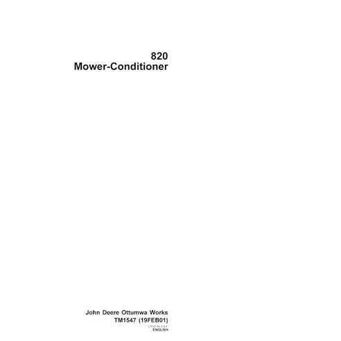 TM1547 John Deere 820 mower conditioner pdf technical manual