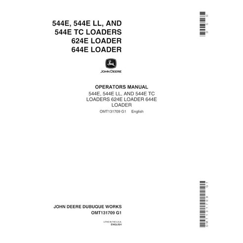JD-OMT131709 Manual del operador de la cargadora de ruedas John Deere 544E, 624E, 644E (OMT131709)