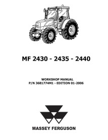 Manual de oficina do trator Massey Ferguson MF 2430, 2435, 2440 - Massey Ferguson manuais - MF-3681774M1