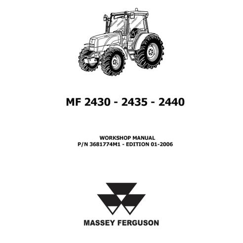 Manual de taller del tractor Massey Ferguson MF 2430, 2435, 2440 - Massey Ferguson manuales - MF-3681774M1