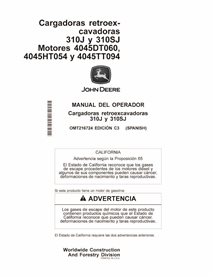 JD-OMT216724-ES John Deere 310J, 310SJ C3 backhoe loader operator's manual ES (OMT216724)