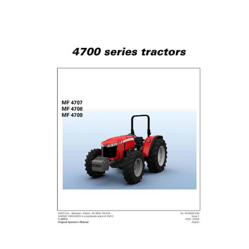 Manual del operador del tractor Massey Ferguson 4707/4708/4709 - Massey Ferguson manuales