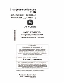 JD-OMT305705-FR John Deere 310K, PIN: _D219607-, _C219607 backhoe loader operator's manual FR (OMT305705)