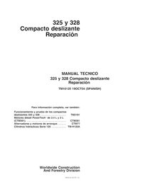 Manuel de réparation pdf pour chargeuse compacte John Deere 325, 328 ES - John Deere manuels - JD-TM10125-ES