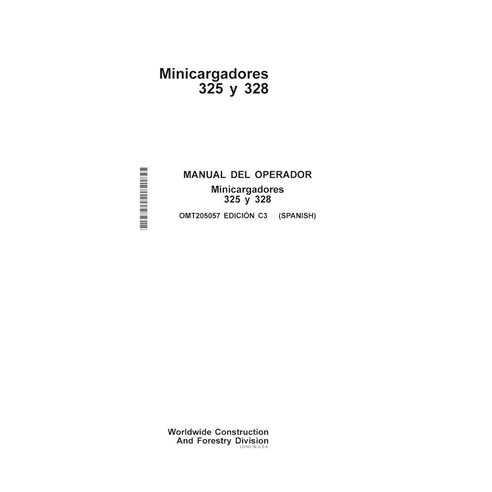 JD-OMT205057-ES John Deere 325, 328 skid steer loader operator's manual ES (OMT205057)