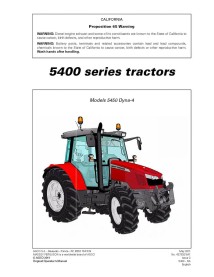 Massey Ferguson 5450 Dyna-4 operator's manual - Massey Ferguson manuals - MF-4373021M1