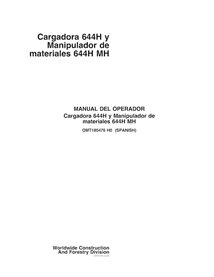 John Deere 644H, 644MH (SN -585560) cargadora de ruedas pdf manual del operador ES - John Deere manuales - JD-OMT180476-ES