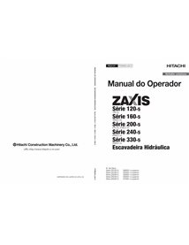 Manuel de l'opérateur pdf pour pelle Hitachi ZAXIS 120-5, 160-5, 200-5, 240-5, 330-5 PT - Hitachi manuels - HITACHI-PTMDAKLA22