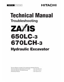 Manual técnico de solución de problemas en pdf de la excavadora Hitachi ZAXIS 650LC-3, 670LCH-3 - Hitachi manuales - HITACHI-...