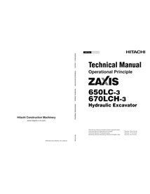 Manuel technique pdf du principe de fonctionnement de l'excavatrice Hitachi ZAXIS 650LC-3, 670LCH-3 - Hitachi manuels - HITAC...