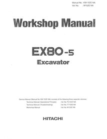 Hitachi EX80-5 excavator pdf workshop manual  - Hitachi manuals - HITACHI-W152ENA-EN