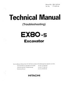 Manual técnico de solução de problemas em pdf da escavadeira Hitachi EX80-5 - Hitachi manuais - HITACHI-TT152ENA-EN