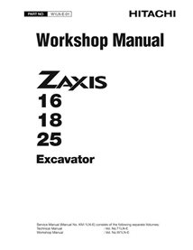 Manuel d'atelier pdf pour pelle Hitachi ZAXIS 16, 18, 25 - Hitachi manuels - HITACHI-W1LNE01-EN