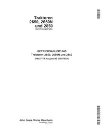 JD-OML57774-DE Manual del operador del tractor John Deere 2650, 2650N, 2850 con transmisión sincronizada DE (OML57774)