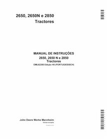 John Deere 2650, 2650N, 2850 tractor pdf manual del operador PT - John Deere manuales - JD-OML62350-PT