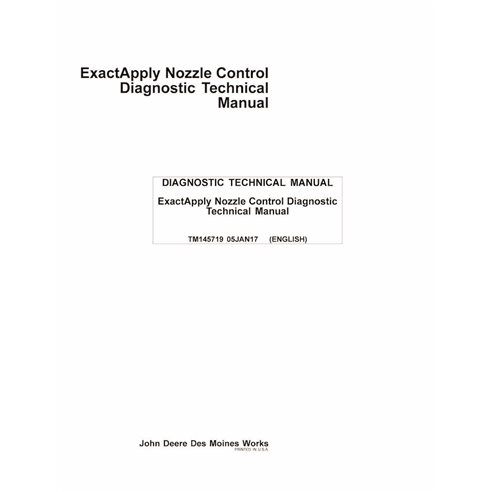 Manual técnico de diagnóstico em pdf do pulverizador John Deere ExactApply Nozzle Control - John Deere manuais - JD-TM145719-EN