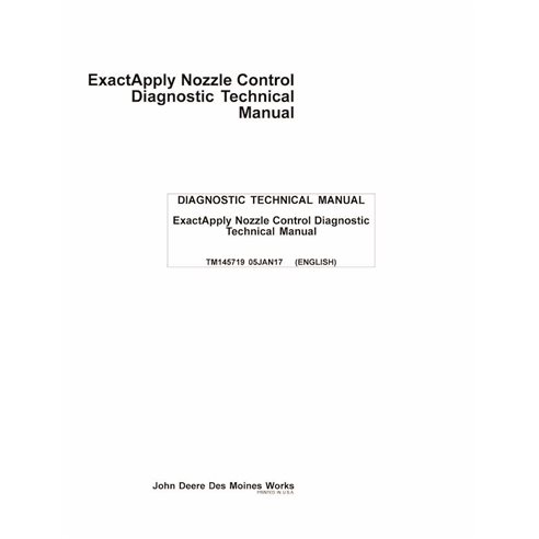 TM145719 Manual técnico de diagnóstico do pulverizador John Deere ExactApply Nozzle Control (TM145719)