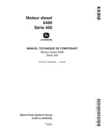 John Deere 6466 Serie 400 Diesel engine pdf technical manual FR - John Deere manuals - JD-CTM13-FR