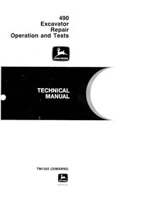 TM1302 John Deere 490 excavator technical manual (TM1302)