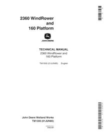 TM1300 Manuel technique pdf de l'andaineur John Deere 2360