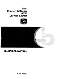 John Deere 450D, 455D topadora pdf manual técnico - John Deere manuales - JD-TM1291-EN