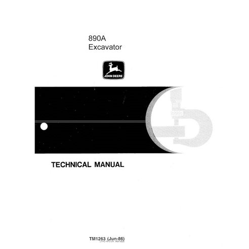 John Deere 890A excavator pdf technical manual  - John Deere manuals - JD-TM1263-EN