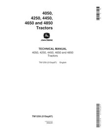 TM1259 John Deere 4050, 4250, 4450, 4650, 4850 tractor technical manual (TM1259)