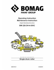 Rolo vibratório BOMAG BW226 DH-4i BVC em pdf manual de operação e manutenção - BOMAG manuais - BOMAG-00807641-OM-EN