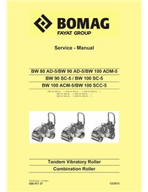 BOMAG BW80, BW90, BW100 vibratory roller pdf service manual  - BOMAG manuals - BOMAG-00891737-SM-EN