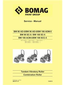 BOMAG-00891737-SM Rodillo vibratorio BOMAG BW80, BW90, BW100 manual de servicio en pdf