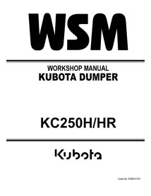 Kubota KC250H/HR dumper workshop manual - Kubota manuals