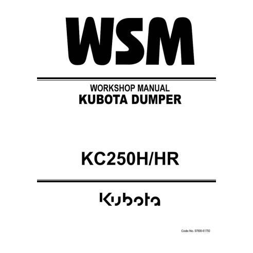 Manuel d'atelier du tombereau Kubota KC250H / HR - Kubota manuels - KUBOTA-97899-61750