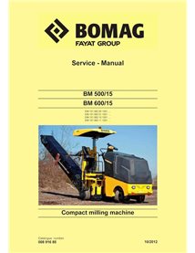 Manual de serviço em pdf da plaina a frio BOMAG BM500-15, BM600-15 - BOMAG manuais - BOMAG-00891685-j12-SM-EN