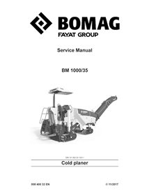 Manual de serviço em pdf da plaina a frio BOMAG BM1000-35 - BOMAG manuais - BOMAG-00840032EN-k17-SM-EN