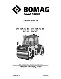 BOMAG BW161 AC-50, BW161 AD-50, BW161 ADO-50 rodillo vibratorio pdf manual de servicio - BOMAG manuales - BOMAG-00840194EN-b1...