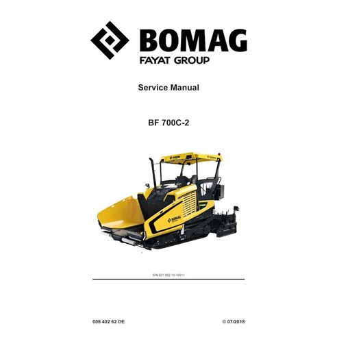 Manuel d'entretien pdf pour finisseur sur chenilles BOMAG BF700C-2 DE - BOMAG manuels - BOMAG-00840262DE-g18