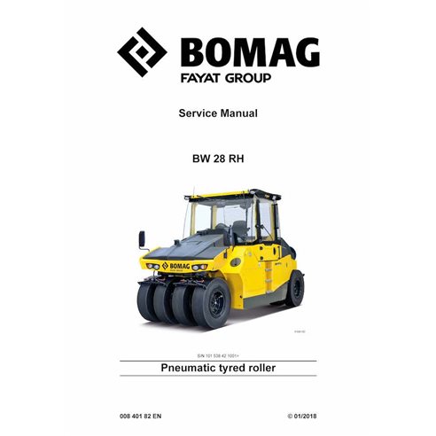 Rodillo de neumáticos BOMAG BW28 RH manual de servicio en pdf - BOMAG manuales - BOMAG-00840182EN-a18