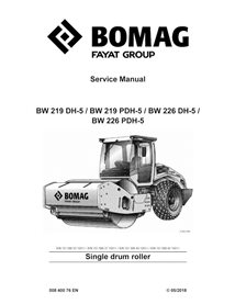 BOMAG BW219, BW226 DH-5, PDH-5 rodillo de un solo tambor manual de servicio en pdf - BOMAG manuales - BOMAG-00840076EN-e18