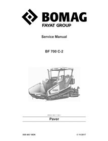 Manual de serviço em PDF da pavimentadora de esteiras BOMAG BF700 C-2 - BOMAG manuais - BOMAG-00840018EN.k17