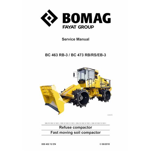 BOMAG BC463, BC473 RB-3 compactor pdf service manual  - BOMAG manuals - BOMAG-00840212EN-f18