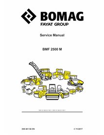 Manual de serviço em pdf da pavimentadora de esteiras BOMAG BMF2500 M - BOMAG manuais - BOMAG-00840156EN-k17