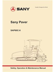 SANY-SAP60C-8-OM Manuel d'utilisation et d'entretien pdf du finisseur sur chenilles Sany SAP60C-8