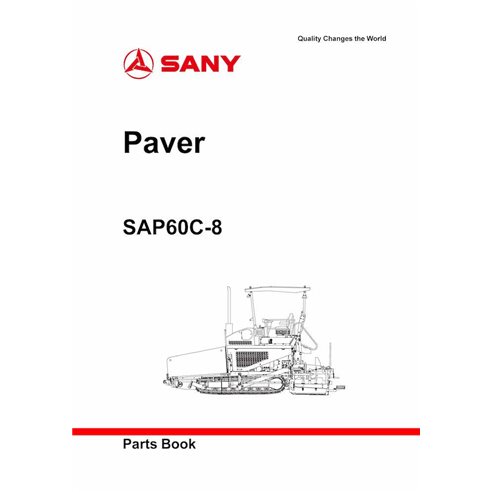 Catálogo de peças em pdf da pavimentadora de esteira Sany SAP60C-8 - Sany manuais - SANY-SAP60C-8-PC