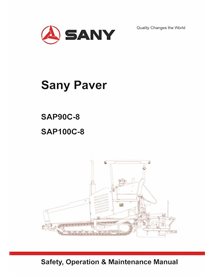 Manuel d'utilisation et d'entretien pdf du finisseur sur chenilles Sany SAP90C-8, SAP100C-8 - Sany manuels - SANY-SAP90-100C-...